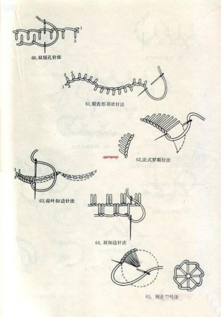 手工叶子绣花针法图解图片